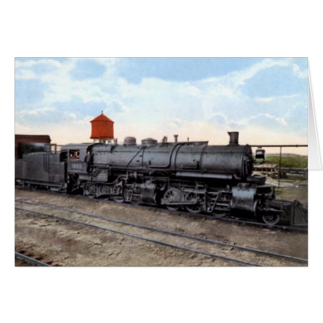 Cartão Duluth Minnesota Train Engine (Frente Horizontal)