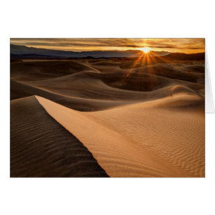 Cartão Dunas de Areia Dourada, Vale da Morte, CA