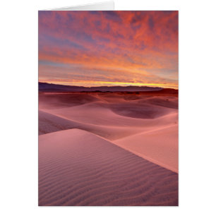 Cartão Dunas de areia rosa, Vale da Morte, CA