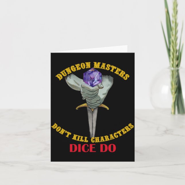 Cartão Dungeon Masters Dont Kill Characters Dice Do  (Frente)
