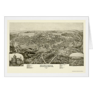 Cartão Dunmore, mapa panorâmico do PA - 1892