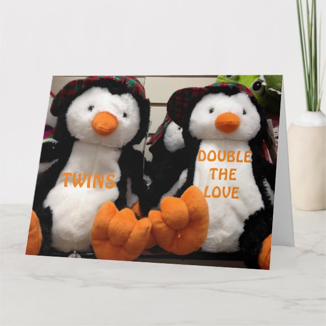 CARTÃO DUPLICAR O AMOR AO TER GÊMEOS (Frente)