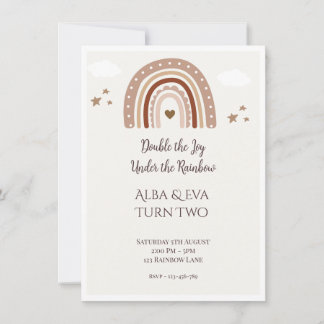 Cartão Duplique a Alegria Sob o Arco-íris – Gêmeos Editáv