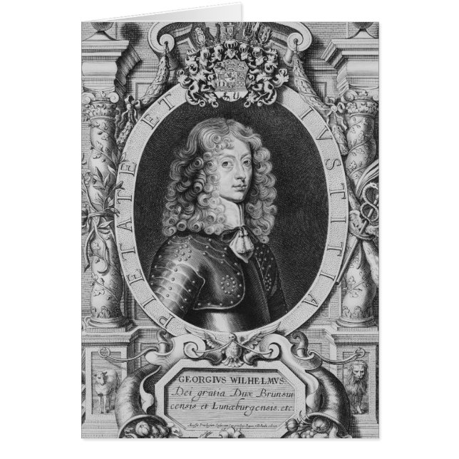 Cartão Duque de George William de Bransvique-Luneberg (Frente)