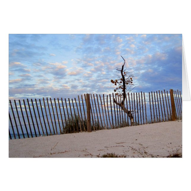 Cartão Dusk na praia de Júpiter (Frente Horizontal)