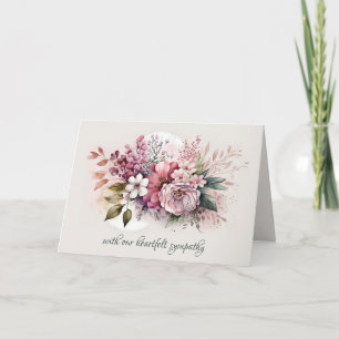 Cartão Dusty Rosa Floral Buquê Simpatia