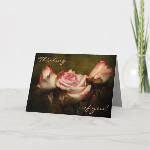 Cartão Dusty Rosa pensando em sua placa de saudação