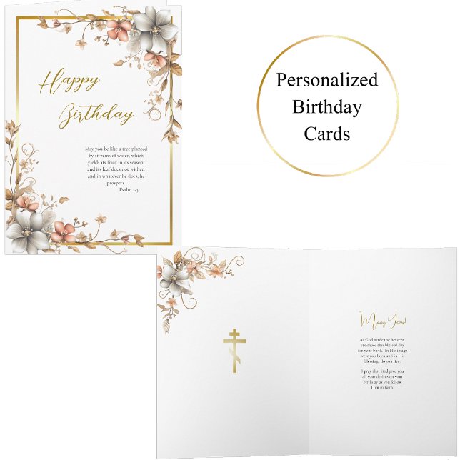 Cartão Dusty Salmon Silver Cinzas Flores Aniversário (Criador carregado)