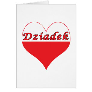 Cartão Dziadek Polonês Heart