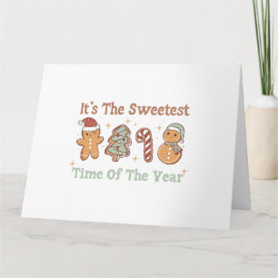 Cartão É a época mais doce do ano, doce Natal engraçado