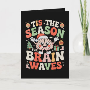 Cartão É a Época para Ondas Cerebrais de Natal Neurologia
