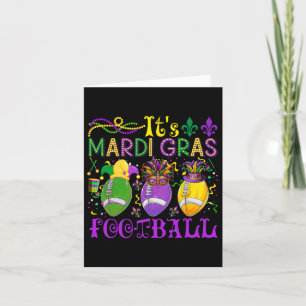 Cartão É a equipe de jogadores de futebol do Mardi Gras M