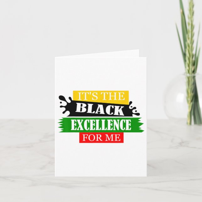 Cartão É a excelência negra para mim mês de história - J (Frente)