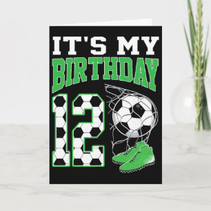 Cartão É a minha festa de futebol de 12 anos de idade Men