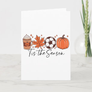 Cartão É a Temporada de Futebol de Outono do Dia de Ação