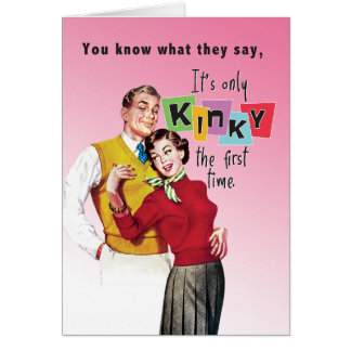 Cartão É apenas Kinky, o carro do primeiro Namorados