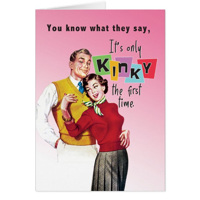 Cartão É apenas Kinky, o carro do primeiro Namorados (Frente)