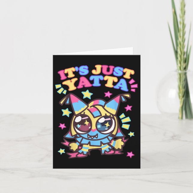 Cartão É Apenas Yatta Toons Dandys World Girls Aniversári (Frente)