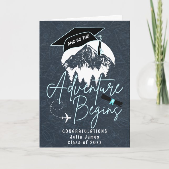 Cartão E assim a aventura começa a graduação, Formando mo (Frente)