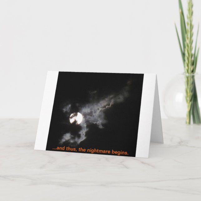 Cartão … E assim, o pesadelo começa (Frente)