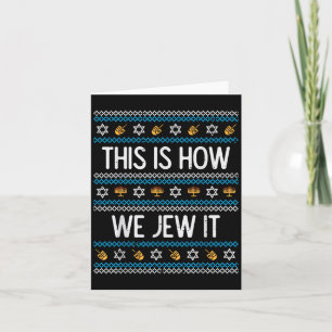 Cartão É Assim Que Nós Julgamos Que Os Homens De Chanukah