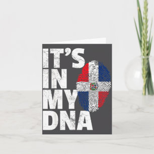 Cartão É Camiseta Dna Bandeira da República Dominicana Na