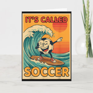 Cartão É Chamada Futebol Engraçado Retro Bola Fã de Espor