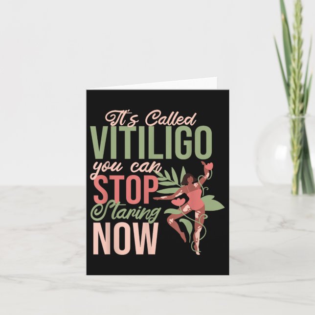 Cartão É Chamado Vitiligo Que Você Pode Parar De Estrelar (Frente)