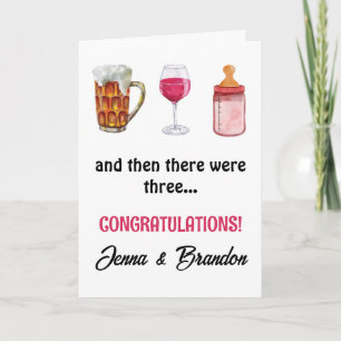 Cartão E Depois Havia Três Novos Bebês