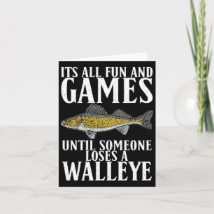 Cartão É Divertido Até Que Alguém Perder Uma Caça Walleye