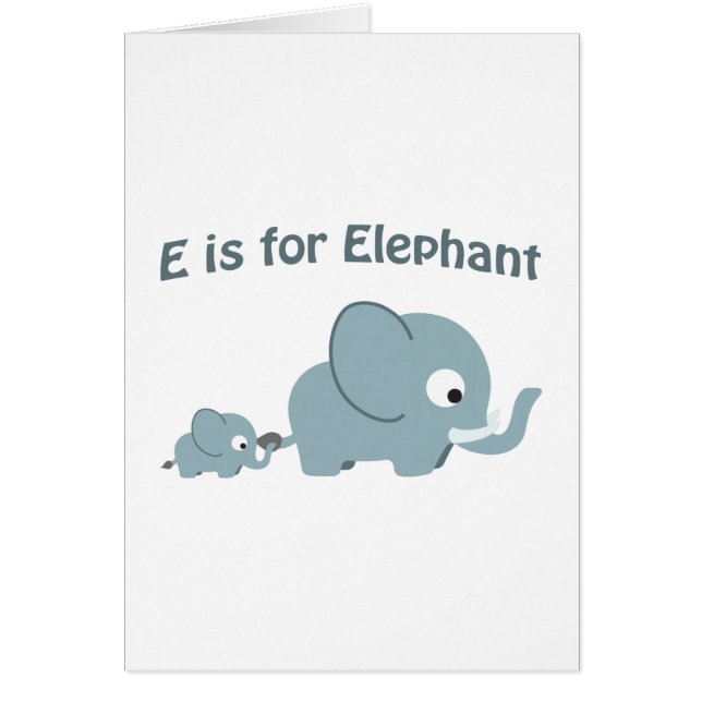 Cartão E é para elefante (Frente)