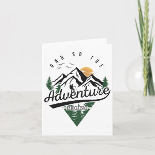 Cartão E Então A Aventura Começa A Aventura Acampar Hiki