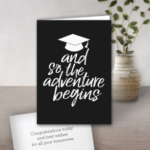 Cartão E Então A Aventura Começa - Graduação