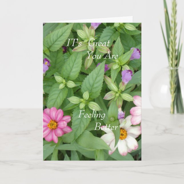 Cartão É grande você está sentindo melhor (Frente)