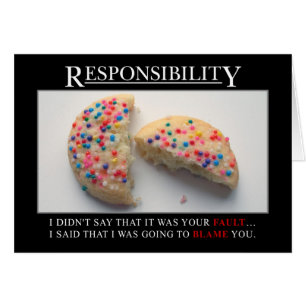 Cartão É hora de você começar a assumir a responsabilidad