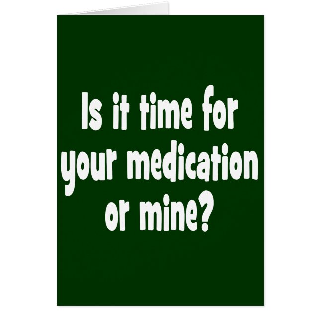 Cartão É hora para sua medicamentação ou mina? (Frente)