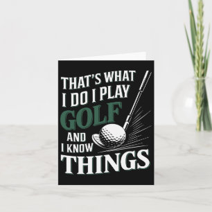 Cartão É isso que eu faço, eu jogo golfe e sei coisas div