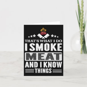Cartão É isso que faço com Churrasco de carne fumante, fu