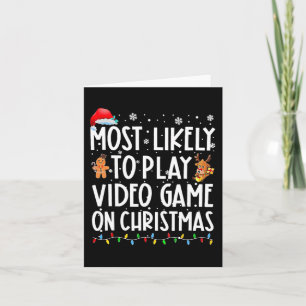 Cartão É Mais Provável Jogar Videos games No Natal