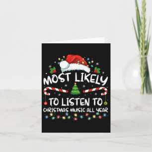 Cartão É Mais Provável Ouvir Música De Natal O Ano Todo