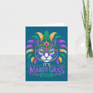 Cartão É Mardi Gras Bruh Arte Gráfica Divertida