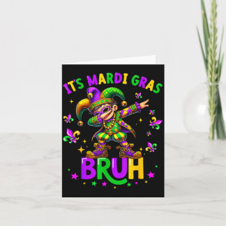 Cartão É Mardi Gras Bruh Dabbing Leprechaun Bufa Nova