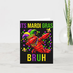 Cartão É mardi gras, mano, lagostim, garotos dab, adolesc