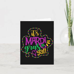 Cartão É Mardi Gras Yall Funny Mardi Gras Party Mask Co