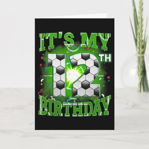 Cartão É Meu 12º Aniversário Futebol Masculino 12 Anos Pa