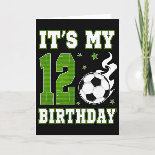 Cartão É Meu 12º Aniversário Menino Futebol 12 Anos Futeb