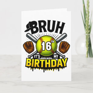 Cartão É Meu 16º Aniversário Garotos Macios 16 Anos de Id