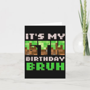 Cartão É meu 6º aniversário Bruh Xel Gamer 6 Bday Gaming