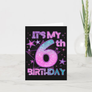 Cartão É Meu 6º Aniversário K-pop Garota 6 Anos de Aniver
