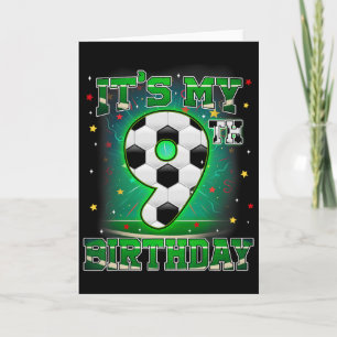Cartão É Meu 9º Aniversário Futebol Masculino 9 Anos de I